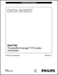 SAA7785 datasheet: ThunderBird Avenger TM PCI Audio Accelerator SAA7785