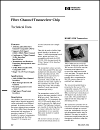 HDMP-1526 datasheet: Fibre channel transceiver chip HDMP-1526