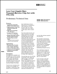 HDMP-1024 datasheet: Low cost gigabit rate transmit, receive chip set with TTL I,O HDMP-1024