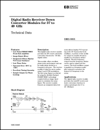 DRR1-3813 datasheet: Digital radio receiver down converter modul for 37 to 40 GHz DRR1-3813