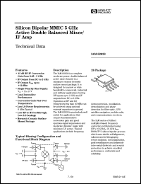 IAM-82028 datasheet: Silicon bipolar MMIC 5 GHz active balanced mixer,IF Amp IAM-82028