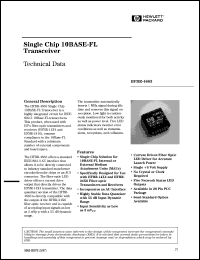HFBR-4663 datasheet: Single chip 10BASE-FL transceiver HFBR-4663
