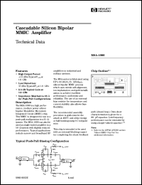 MSA-1000-GP4 datasheet: Cascadable silicon bipolar MMIC amplifier MSA-1000-GP4