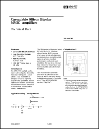MSA-0700-GP4 datasheet: Cascadable silicon bipolar MMIC amplifier MSA-0700-GP4
