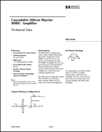 MSA-0186-TR1 datasheet: Cascadable silicon bipolar MMIC amplifier MSA-0186-TR1