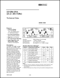 HMMC-5023RF datasheet: 23GHz LNA (21.2-26.5GHz) HMMC-5023RF