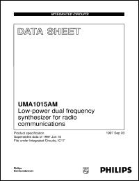 UMA1015AM/C1 datasheet: Low-power dual frequency synthesizer for radio communications UMA1015AM/C1
