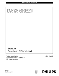 SA1920BE datasheet: Dual-band RF front-end SA1920BE