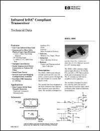 HSDL-1000 datasheet: Infired IrDA compliant transceiver HSDL-1000