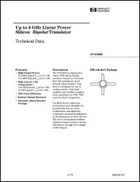 AT-64020 datasheet: Up to 4GHz linear power silicon bipolar transistor AT-64020