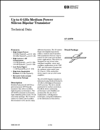 AT-42070 datasheet: Up to 6GHz medium power silicon bipolar transistor AT-42070