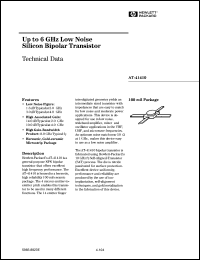 AT-41410 datasheet: Up to 6GHz low noise silicon bipolar transistor AT-41410