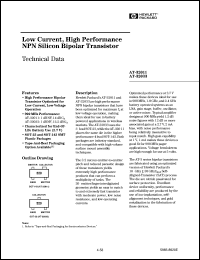AT-32011-TR1 datasheet: Low current, high performance NPN silicon bipolar transistor AT-32011-TR1
