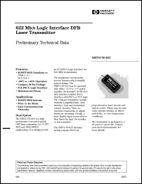 XMT5170B-622-AS datasheet: 622Mb/s logic interface DFB laser transmitter XMT5170B-622-AS