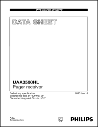 UAA3500HL datasheet: Pager receiver UAA3500HL