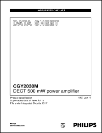 CGY2030M/C1 datasheet: DECT 500 mW power amplifier CGY2030M/C1