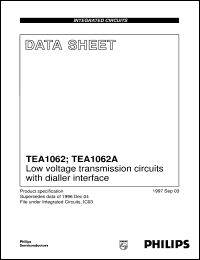 TEA1062/C3 datasheet: Low voltage transmission circuits with dialler interface TEA1062/C3