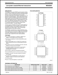NE83Q92A datasheet: Low-power coaxial Ethernet transceiver NE83Q92A