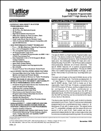 ISPLSI2096E-135LT128 datasheet: 135 MHz in-system prommable superFAST high density PLD ISPLSI2096E-135LT128