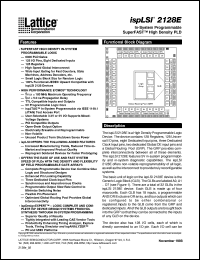 ISPLSI2128E-100LT176 datasheet: 100 MHz in-system prommable superFAST high density PLD ISPLSI2128E-100LT176