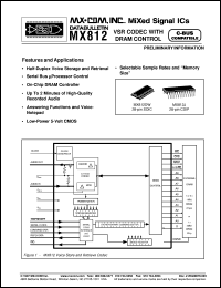 MX812J datasheet: VSR codec with DRAM control MX812J