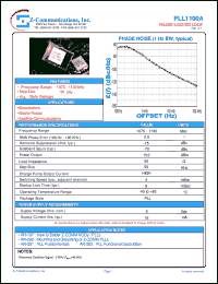 PLL1100A datasheet: High current 1076-1130 MHz PLL (Phase Locked Loop) PLL1100A