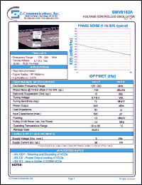 SMV0162A datasheet: 125-200 MHz VCO (Voltage Controlled Oscillator) SMV0162A