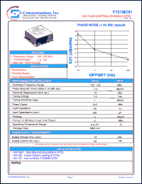V131MC01 datasheet: 130-132 MHz VCO (Voltage Controlled Oscillator) V131MC01