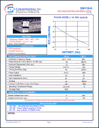 SMV1845 datasheet: 1815-1875 MHz VCO (Voltage Controlled Oscillator) SMV1845