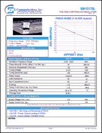 SMV2175L datasheet: 2120-2220 MHz VCO (Voltage Controlled Oscillator) SMV2175L