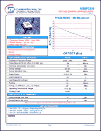 USSP2330 datasheet: 2300-2360 MHz VCO (Voltage Controlled Oscillator) USSP2330