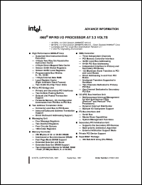 GC80960RD datasheet: i960 RP/RD I/O processor at 3.3 volts, 66 MHz version GC80960RD