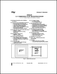 NG80960JD-66 datasheet: 3.3 V embedded 32-bit microprocessor. 66 MHz core, 33 MHz bus NG80960JD-66