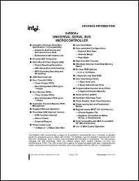 N83930AD datasheet: Universal serial bus microcontroller with burn-in. ROM size 8 Kbytes, RAM size 1 Kbyte, 6 or 12 MHz crystal operation N83930AD