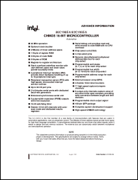 A80C196EA datasheet: CHMOS 16-bit microcontroller. CPU only, 40 MHz A80C196EA