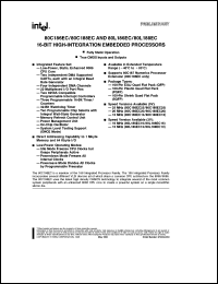 TS80L186EC16 datasheet: 16-bit high-integration embedded processor. 16 MHz, 3 V TS80L186EC16