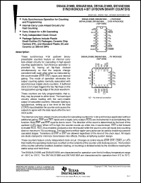 JM38510/38003B2A datasheet:  SYNCHRONOUS 4-BIT UP/DOWN BINARY COUNTERS JM38510/38003B2A