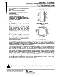 SN54ALS193AJ datasheet:  SYNCHRONOUS 4-BIT UP/DOWN BINARY COUNTERS  WITH DUAL CLOCK SN54ALS193AJ