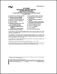 N83C196MD datasheet: Industrial motor control microcontroller. 16 MHz, 16 Kbytes ROM N83C196MD