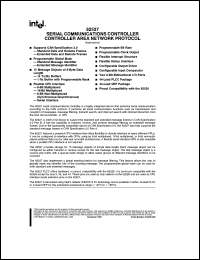 AS82527 datasheet: Serial communications controller. Controller area network protocol AS82527