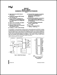 MC80287 datasheet: 80-bit HMOS numeric processor extension MC80287