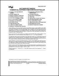 N87C196KB datasheet: Commercial CHMOS microcontroller. EPROM, 12MHz N87C196KB