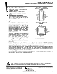 SN74ALS191AD datasheet:  4-BIT SYNCHRONOUS UP/DOWN BINARY COUNTERS SN74ALS191AD