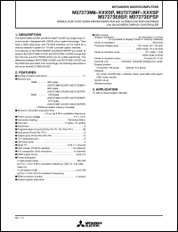 M37273MF-XXXSP datasheet: Single-chip 8-bit CMOS microcfomputer with closed caption decoder and on-screen display controller. ROM 60K bytes, RAM 1472K bytes M37273MF-XXXSP