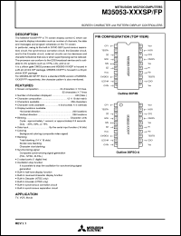 M35053-XXXFP datasheet: Screen character and pattern display controller M35053-XXXFP