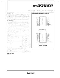 M35045-XXXFP datasheet: Screen character and pattern display controller M35045-XXXFP