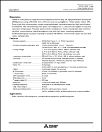 M30624MGM-XXXFP datasheet: Single-chip 16-bit CMOS microcomputer. ROM 256 Kbytes RAM 20 Kbytes M30624MGM-XXXFP