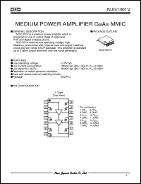NJG1301V datasheet: Medium power amplifier GaAs MMIC NJG1301V