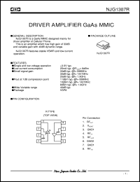 NJG1307R datasheet: Driver amplifier GaAs MMIC NJG1307R