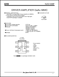 NJG1308F datasheet: Driver amplifier GaAs MMIC NJG1308F